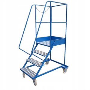 Image de Mobile Ladder Warehouse 3 Steps+Landing