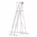 Picture of Aluminum Mobile Storage Ladder, Warehouse, Platform 12 Steps