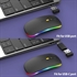 LED Wireless Mouse, Rechargeable Slim Silent Mouse 2.4G Portable Mobile Optical Office Mouse の画像