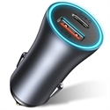 Picture of BlueNEXT 40W PD QC 3.0 Dual Port Fast Charging Car Charger with LED Display Cigarette Lighter