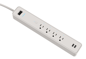 Picture of Firstsing  Soundance Wifi Smart Socket Power Strip with Surge Protection 3 AC Outlets 2 USB Charging Ports Countdown Timer via APP in iPhone Android Smartphone