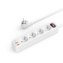 HOBBYTECH 4 Outlet Power Power Strip EU Plug Wall Socket with PD 20W QC3.0 USB Fast Charging Power Strip の画像