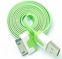 New Flat Noodle USB Data Sync Charger Cable For iPhone 4 4S 3G iPod