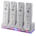 4 Charger Charging Dock Station+4 Battery Packs For Nintendo Wii Remote Control の画像