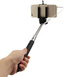 Picture of Wire Control Extendable Selfie Handheld Monopod Stick Holder for iPhone Samsung