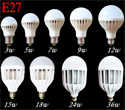 Изображение E27 Energy Saving LED Bulb Light Lamp 3W 5W 7W 9W 12W 24W  36W Cool Warm White AC 220V