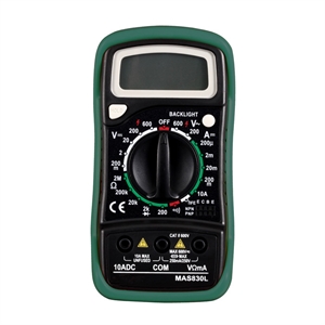 Picture of Digital Multimeter Handheld DMM 1999 Counts LCD Display AC DC Tester