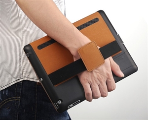 Picture of Speaker Stand Leather Case Cover With Sleep Wake For iPad2 iPad3 iPad4