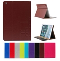 Grid Pattern Crazy Horse Texture Leather Case for iPad Air Retina with Holder and Card Slots の画像