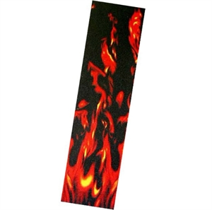 SKATEBOARD GRIP TAPE WITH FLAME GRAPHIC 33"X9"