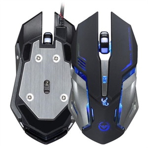 Picture of Firstsing 3500 DPI 6 Button Optical Custom Macros USB Wired Gaming Steel Mouse Mice Asye Mouse 