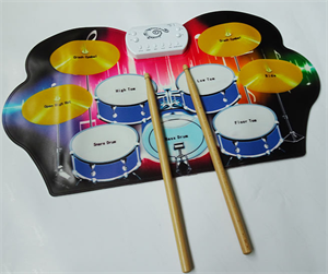 Изображение Firstsing USB MID Drum Kit PC Desktop Roll-up Electronic Drum Pad Portable multifunction drums
