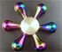 Изображение Firstsing The Anti-Anxiety 360 Spinner Helps Focusing Fidget Toy Colorful bones Metal brain relax Toy Fingertip Gyro