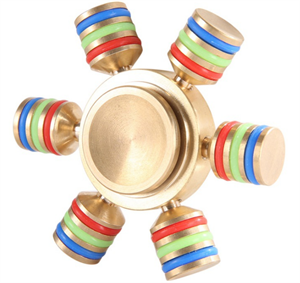 Изображение Firstsing Pure copper Hexagonal Rotating Fidget Hand Spinner ADHD Austim Fingertips Fingers Gyro Reduce Stress toys