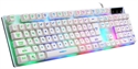 Firstsing Rainbow Backlit Mechanical Feel Waterproof dustproof USB Wired Gaming Keyboard