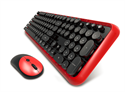 Firstsing 2.4G wireless round keycap Mechanical ncore retro keyboard and 3D optical mouse Combo Set の画像