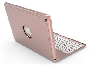 Image de Firstsing 7 Colors Backlit Aluminium alloy Bluetooth Keyboard Case Shell for 2017 New iPad 9.7
