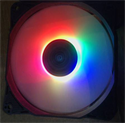 Picture of Firstsing RGB Color LED 120mm High Airflow Quiet Edition Computer Case Fan with Rainbow Effect