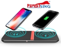 Изображение Firstsing 2 in 1 Qi Wireless Fast Charger with Dual Charging Pad for iPhone 8 iPhone X Samsung Galaxy S8 of Qi-Enabled Devices