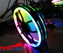Изображение Firstsing 12025 120mm Sleeve bearing Double ring AURA RGB LED Adjustable Color Quiet High Airflow Long Using Life Computer Case PC Cooling Fan