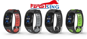Firstsing NRF52832 Sport Bluetooth Smart Band Bracelet Waterproof IP68 Smart Wristband with Heart Rate Monitor Pedometer