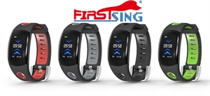 Picture of Firstsing NRF52832 Sport Bluetooth Smart Band Bracelet Waterproof IP68 Smart Wristband with Heart Rate Monitor Pedometer
