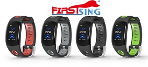 Image de Firstsing NRF52832 Sport Bluetooth Smart Band Bracelet Waterproof IP68 Smart Wristband with Heart Rate Monitor Pedometer