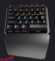 Изображение FirstSing NEW Single Hand Mechanical RGB Gaming Keyboard with Hand Rest Backlit for PC