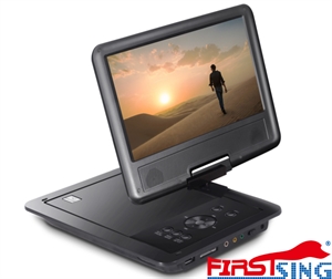 Firstsing 9 inch Portable DVD Player TFT LCD Screen Multi media DVD Player With USB SD Card Slot の画像