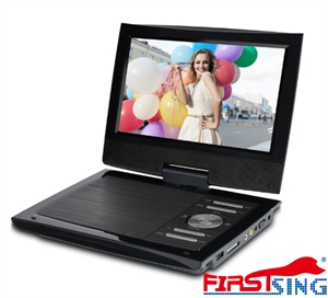 Image de Firstsing Portable DVD Player 9 inch TFT LCD Screen Multi media DVD Player Support CD USB SD Card Slot