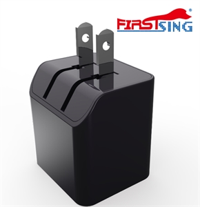 FirstSing 2.4A Dual USB Wall Charger Adapter BC1.2 DCP Portable Travel Home Charger Plug for iPhone iPad Samsung の画像
