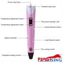 Firstsing Digital LCD Display 3D Printing Printer Pen Drawing Pen for Student Children Gift