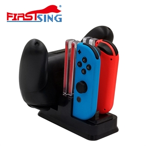 Image de Firstsing Charging Dock Stand Station for Switch Joy-con and Pro Controller with Charging Indicator