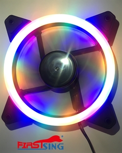 Firstsing 12025 120mm Hydraulic Bearing Double Ring four color LED Long Using Life Computer Case PC Cooling Fan の画像