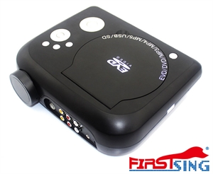 Firstsing Portable LED Multimedia Projector with DVD Player Home theater の画像