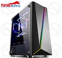 Firstsing ATX Mid Tower Gaming Tempered Glass PC Computer Case With RGB light strip