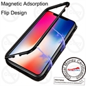 Firstsing 360 Double Protection Sided Glass Magnetic Adsorption Phone Case for iPhone XR XS Max X 8 7