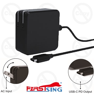 Изображение Firstsing 60W USB-C PD Wall Charger Adapter Power Delivery for Notebook PC