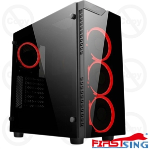 Изображение Firstsing Tempered Glass Side Panel Desktop ATX MID Tower Gaming PC Computer Case