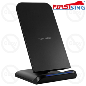Firstsing 10W Wireless Charger Pad Smartphone Qi Certified Charger Induction Two Coils Fast Wireless Charger Stand Holder の画像