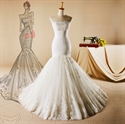 Picture of Vintage Lace Slim Mermaid Prom Dresses  Evening Party Gown Tube Dress