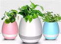 Firstsing Wireless Bluetooth Touch Flowerpot Mini Subwoofer Speaker Smart Plant Office Mp3 Music Player Pot with LED Multiple Colors