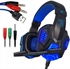 Gaming Headset for PS4 Xbox One, hyfanda Over Ear Gaming Headphones with Mic, Stereo Bass Surround, Noise Reduction, LED Lights and Volume Control for Laptop, PC, Mac, iPad, Smartphones (Blackblue) の画像