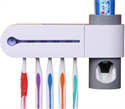 Family UV Sterilizer Toothbrush Holder Automatic Toothpaste Dispenser Cleaner Sanitizer Device for Oral Hygiene