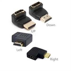 Picture of HDMI male to HDMI cable adapter converter extender 90 degrees angle 270 degrees angle for 1080P HDTV hdmi adapter