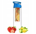 800 Ml Portable Fruit Infusing Infuser Water Bottle Sports Lemon Juice Bottle Flip Lid for Kitchen Table Camping Travel Outdoor