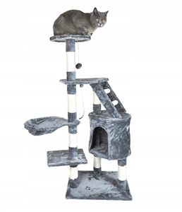 Image de Cat Tree Stand House Furniture Kittens Activity Tower with Scratching Posts Kitty Pet Play House