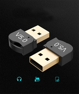 Изображение USB Bluetooth 5,0 адаптер Bluetooth приемник аудио bluetooth беспроводная передача USB адаптер для компьютера ПК ноутбука