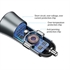 BlueNEXT 12V 2.4A Dual USB Car Charger Mini Metal Adapter Aluminum Alloy USB Car Charger
