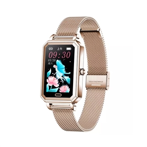 Picture of BlueNEXT 2022 fashion HT2 IP68 waterproof Women Sports Rose gold alloy steel band Pedometer Fitness Smart Bracelet